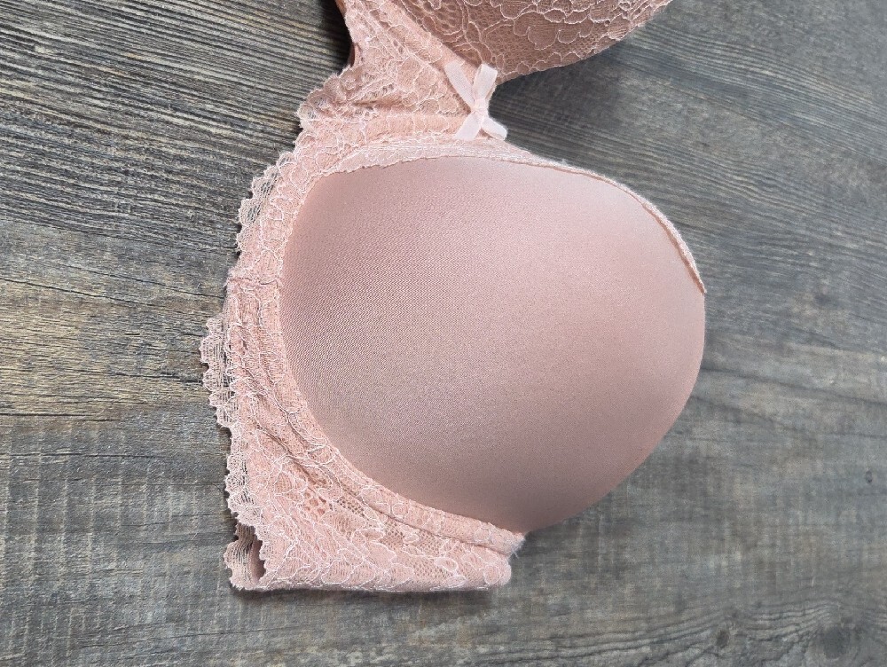 Victoria's Secret Strapless Lace Push-Up Bra - Light Pink - Picture 2 of 7